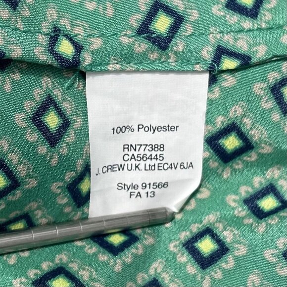 J.Crew Womens Blouse Size Small Geometric 3/4 Sleeves Round Neck Style 91566 - Picture 6 of 6